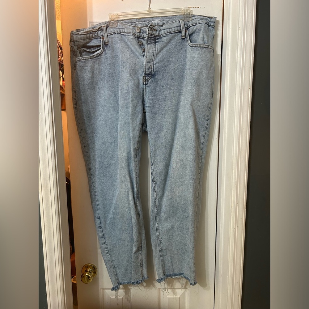 Old Navy Extra High Rise Curvy Ski-Hi Straight Jeans Size 20